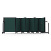Screenflex Full Motion Divider, 4' x 19'7", Black Frame, Mallard