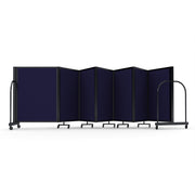 Screenflex Full Motion Divider, 4' x 19'7", Black Frame, Navy