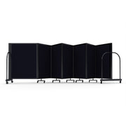 Screenflex Full Motion Divider, 4' x 19'7", Black Frame, Black