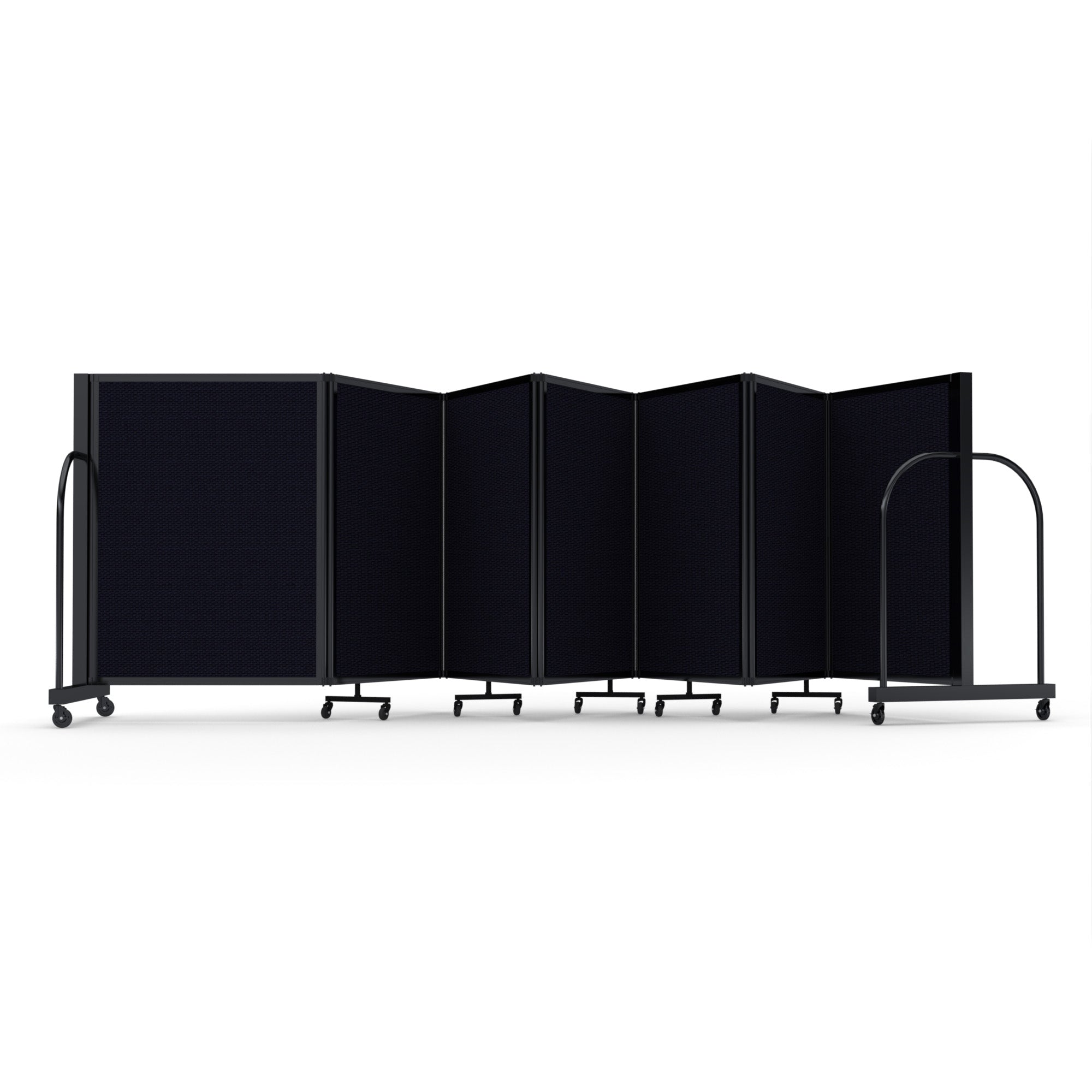 Screenflex Full Motion Divider, 4' x 19'7", Black Frame, Black