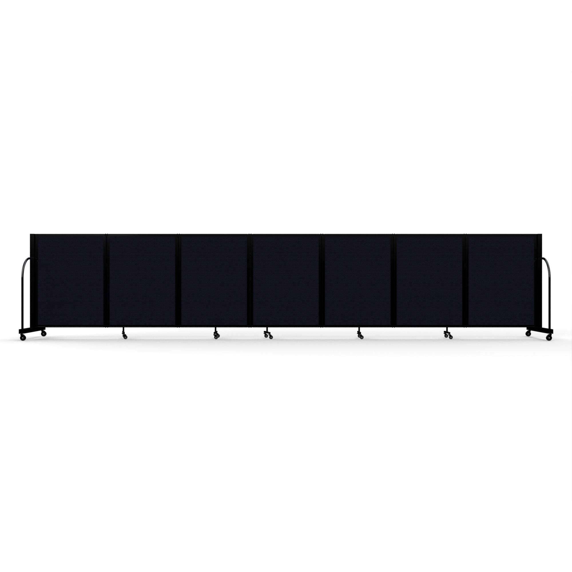 Screenflex Full Motion Divider, 4' x 19'7", Black Frame, Black