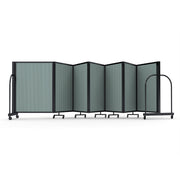 Screenflex Full Motion Divider, 4' x 19'7", Black Frame, Sea Green