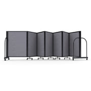 Screenflex Full Motion Divider, 4' x 19'7", Black Frame, Select Gray