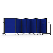 Screenflex Full Motion Divider, 4' x 19'7", Black Frame, Royal Blue