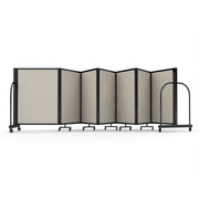 Screenflex Full Motion Divider, 4' x 19'7", Black Frame, Sand