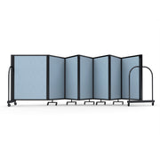 Screenflex Full Motion Divider, 4' x 19'7", Black Frame, Blue Tide Vinyl