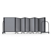 Screenflex Full Motion Divider, 4' x 19'7", Black Frame, Granite Vinyl