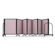Screenflex Full Motion Divider, 4' x 19'7", Black Frame, Raspberry Mist Vinyl