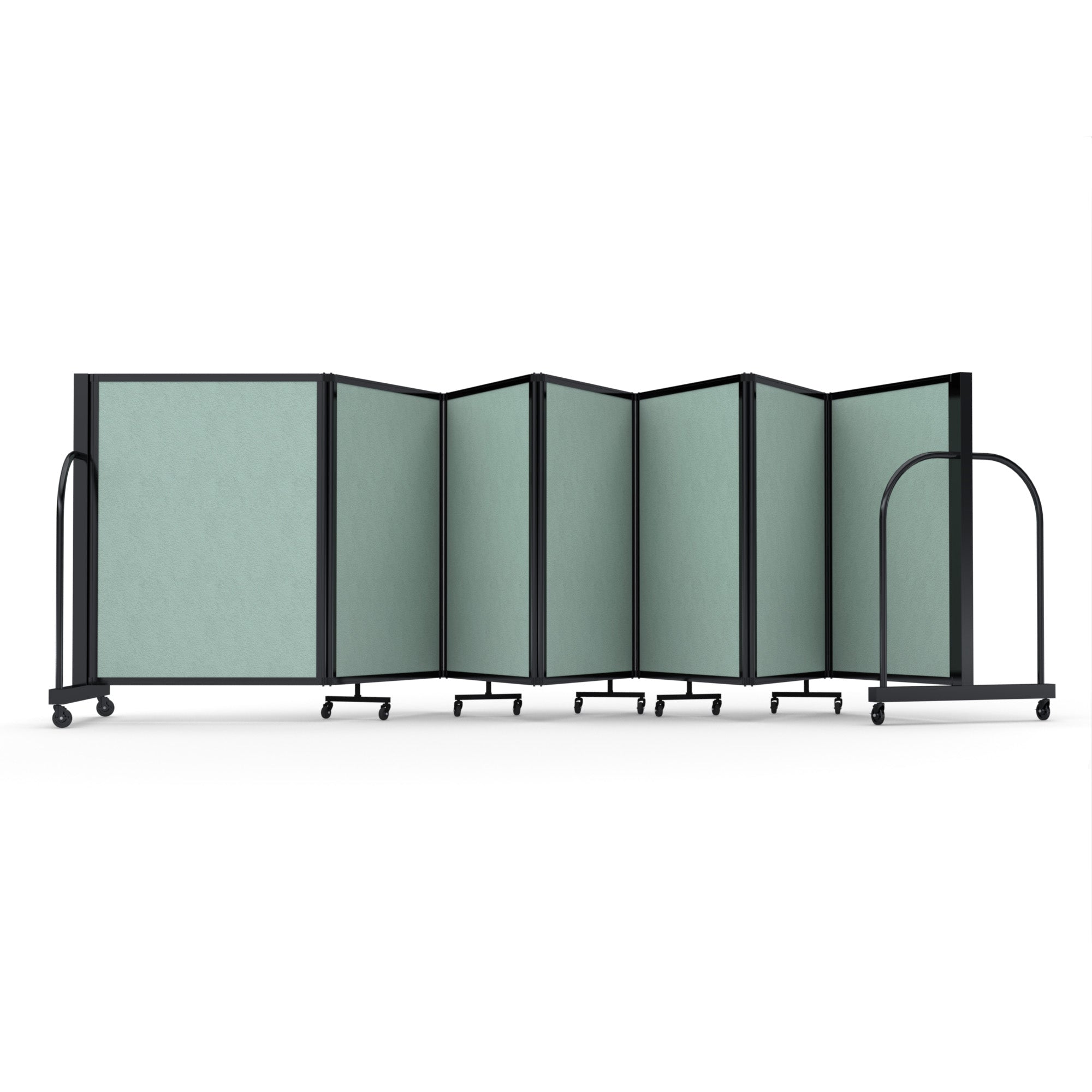 Screenflex Full Motion Divider, 4' x 19'7", Black Frame, Mint Vinyl