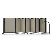 Screenflex Full Motion Divider, 4' x 19'7", Black Frame, Hazelnut Vinyl