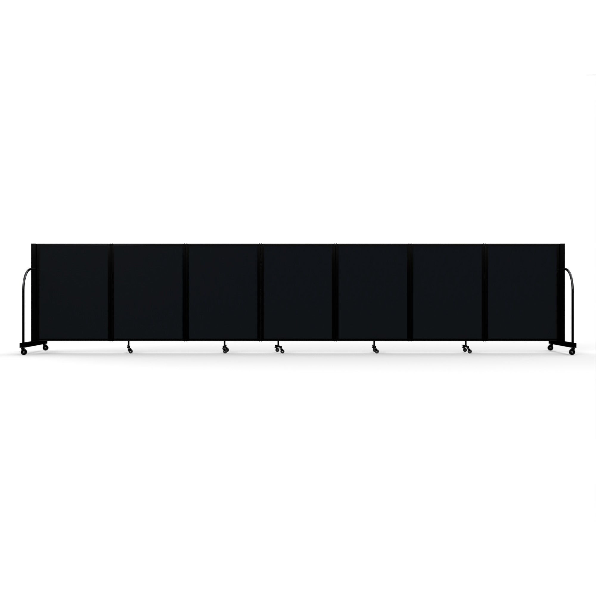 Screenflex Full Motion Divider, 4' x 19'7", Black Frame, Coal Vinyl