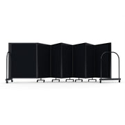 Screenflex Full Motion Divider, 4' x 19'7", Black Frame, Coal Vinyl