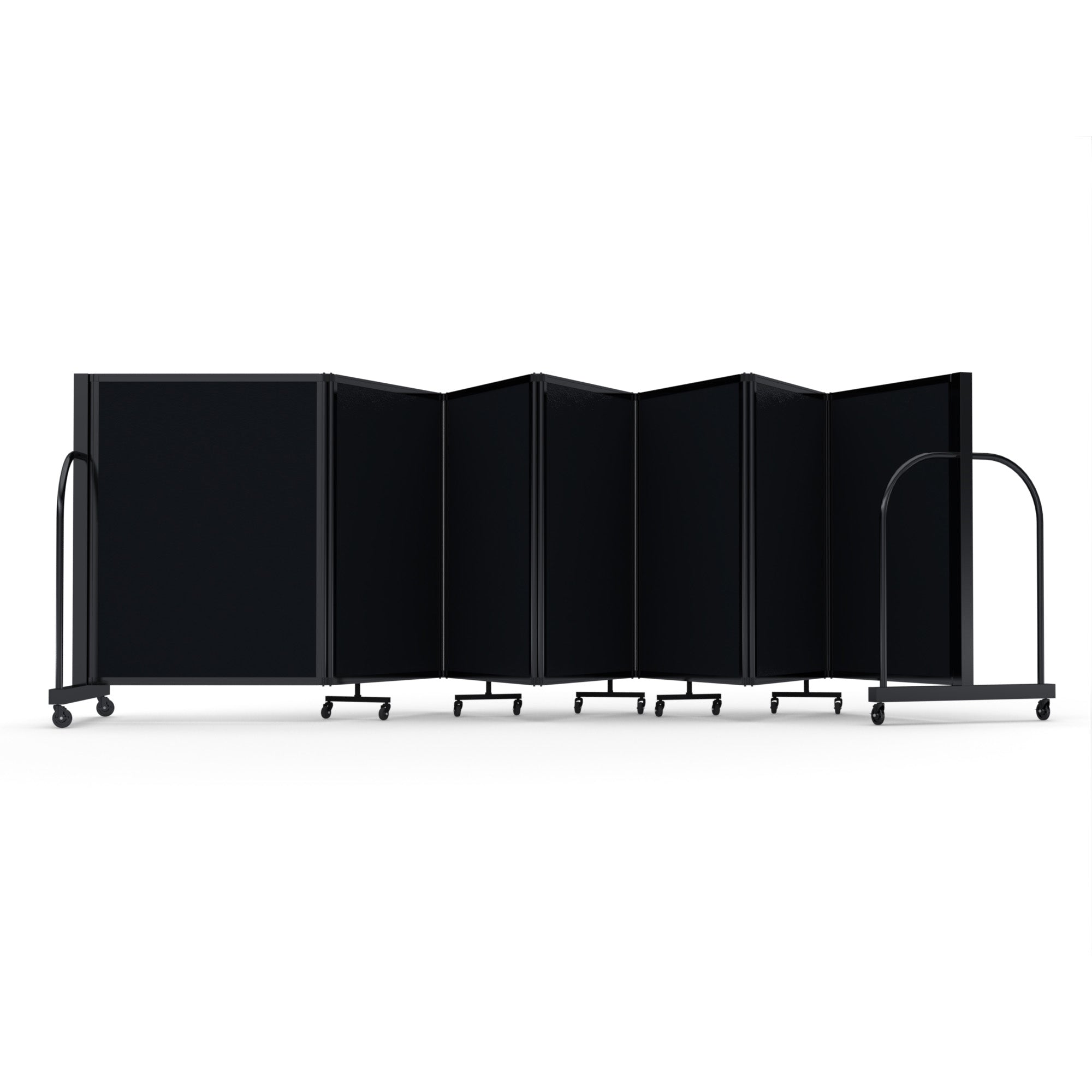Screenflex Full Motion Divider, 4' x 19'7", Black Frame, Coal Vinyl