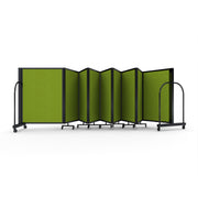 Screenflex Full Motion Divider, 4' x 25'1", Black Frame, Apple Green