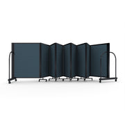 Screenflex Full Motion Divider, 4' x 25'1", Black Frame, Lake