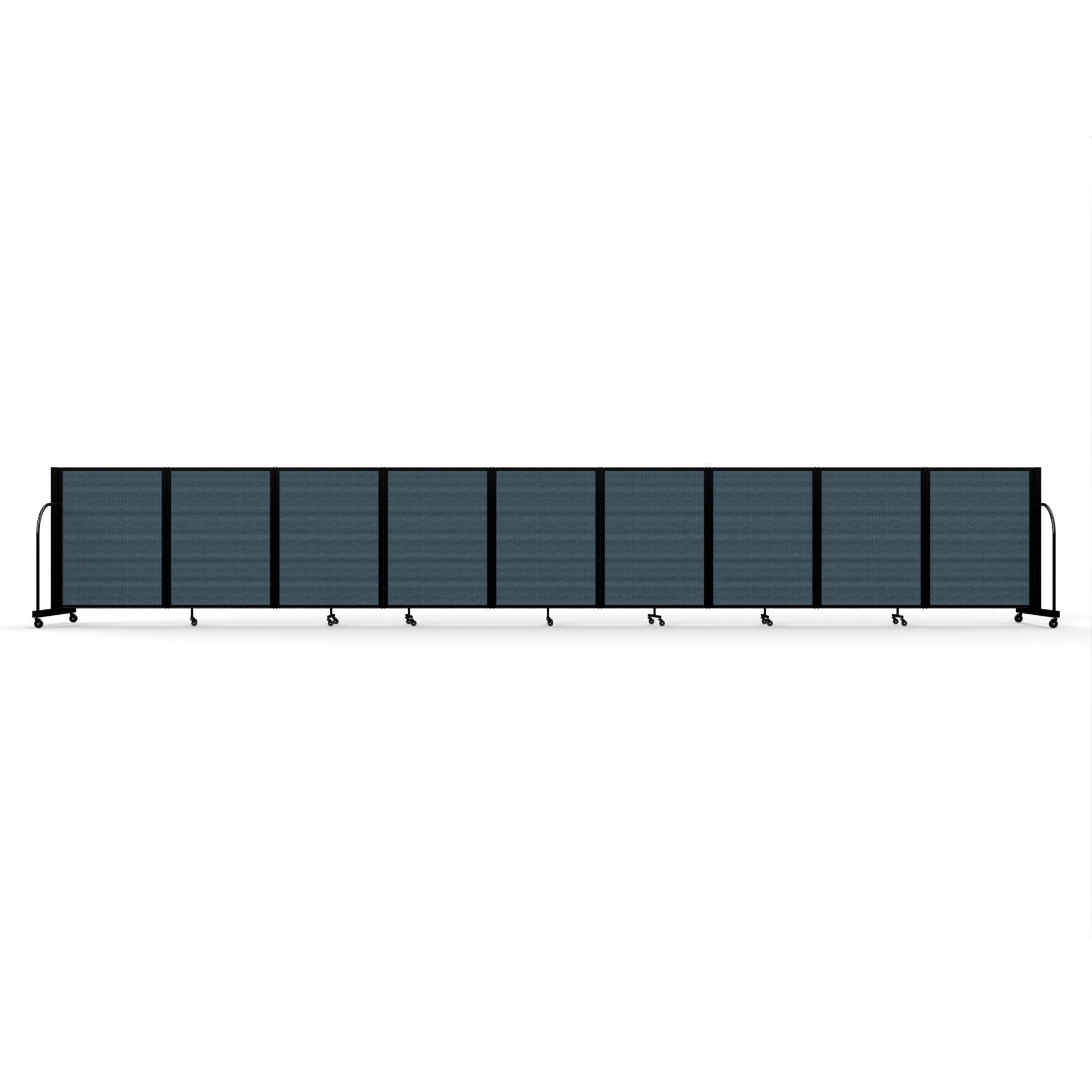 Screenflex Full Motion Divider, 4' x 25'1", Black Frame, Lake