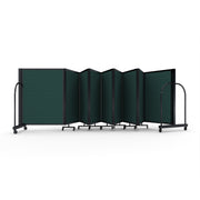 Screenflex Full Motion Divider, 4' x 25'1", Black Frame, Mallard