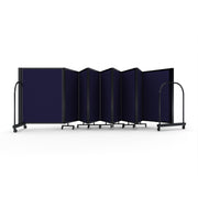 Screenflex Full Motion Divider, 4' x 25'1", Black Frame, Navy