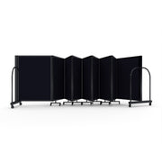 Screenflex Full Motion Divider, 4' x 25'1", Black Frame, Black
