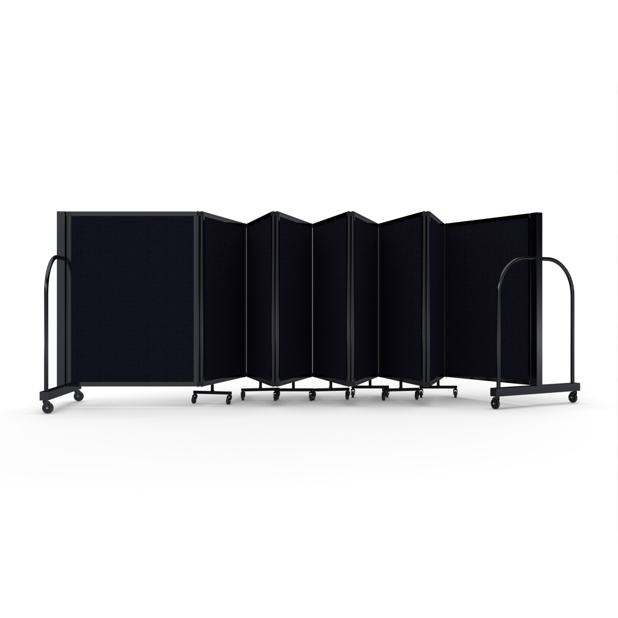 Screenflex Full Motion Divider, 4' x 25'1", Black Frame, Black