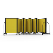 Screenflex Full Motion Divider, 4' x 25'1", Black Frame, Primary Yellow