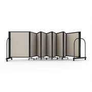 Screenflex Full Motion Divider, 4' x 25'1", Black Frame, Sand