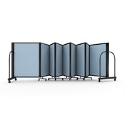 Screenflex Full Motion Divider, 4' x 25'1", Black Frame, Blue Tide Vinyl