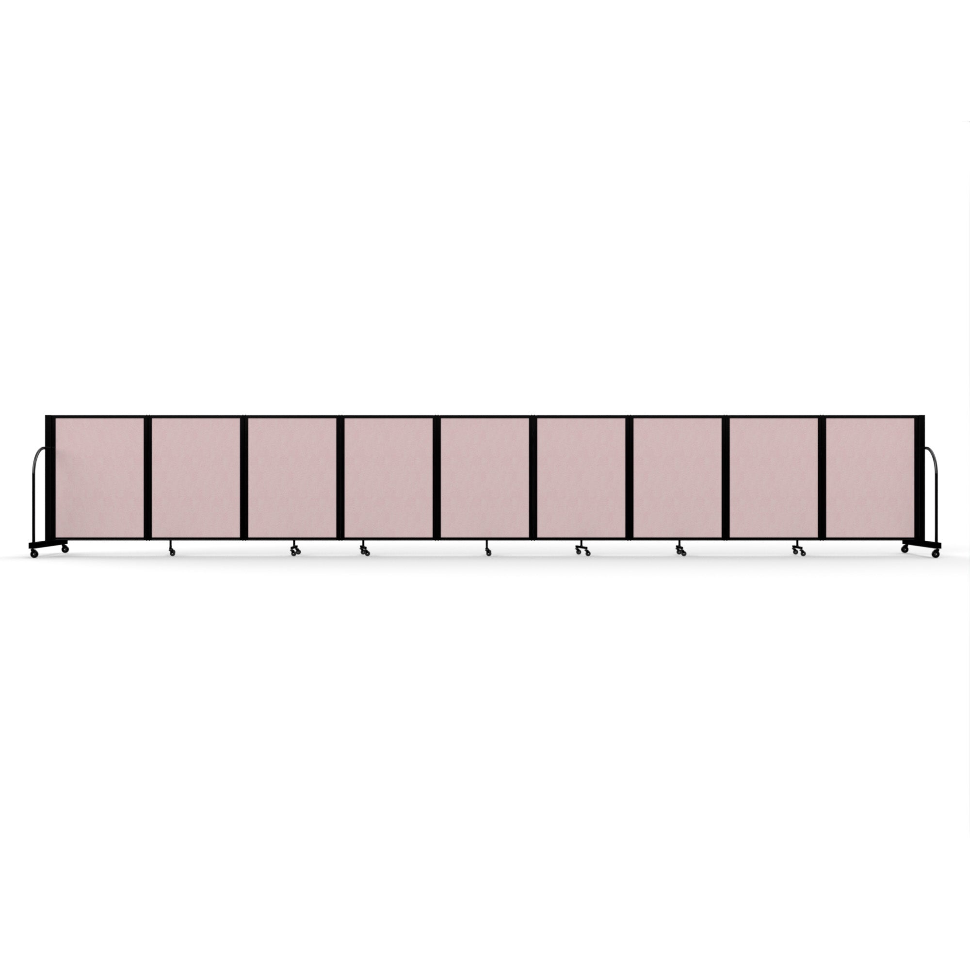 Screenflex Full Motion Divider, 4' x 25'1", Black Frame, Raspberry Mist Vinyl