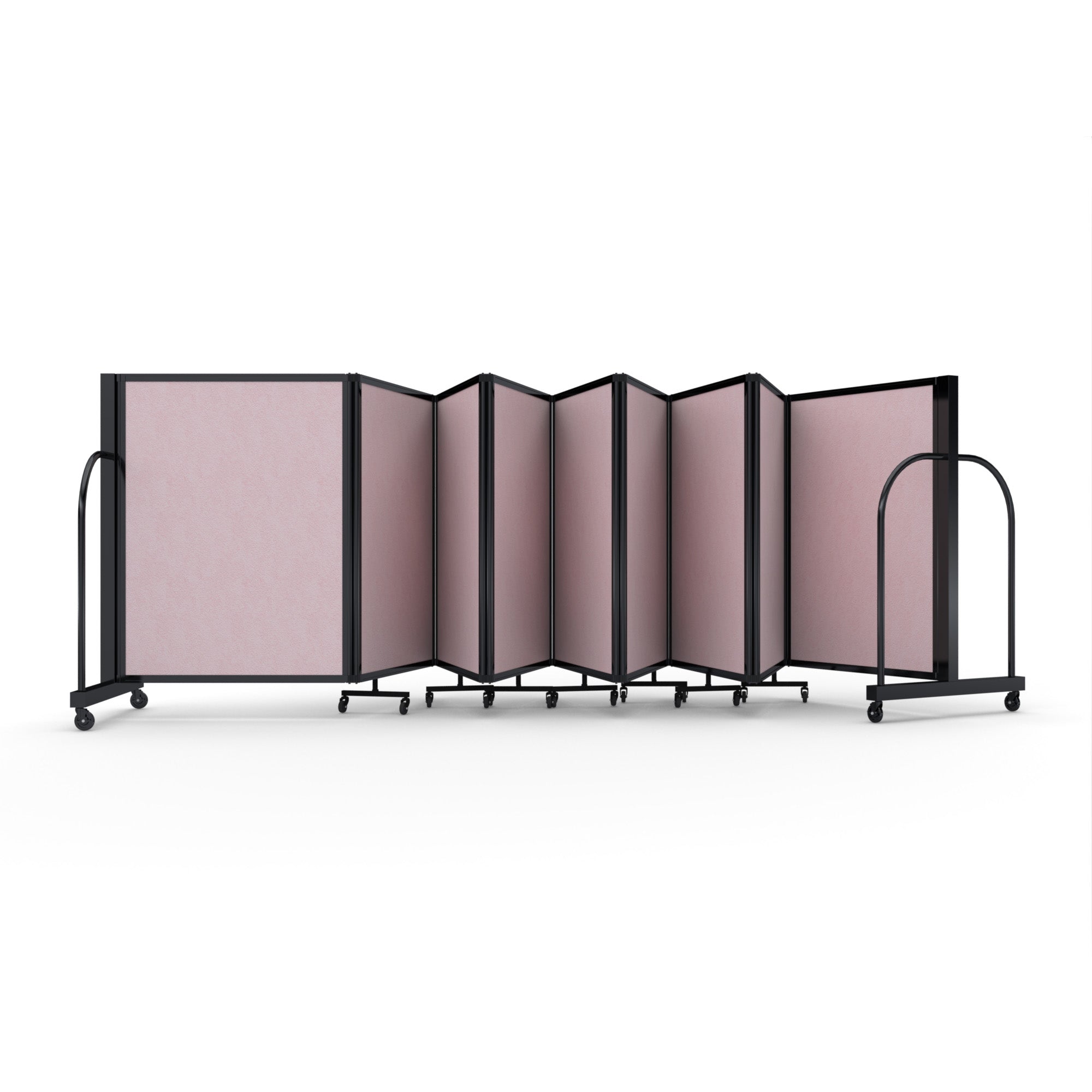 Screenflex Full Motion Divider, 4' x 25'1", Black Frame, Raspberry Mist Vinyl