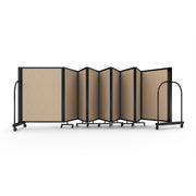 Screenflex Full Motion Divider, 4' x 25'1", Black Frame, Sandalwood Vinyl