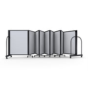 Screenflex Full Motion Divider, 4' x 25'1", Black Frame, Ice Vinyl