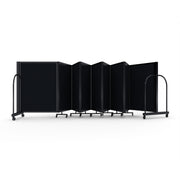Screenflex Full Motion Divider, 4' x 25'1", Black Frame, Coal Vinyl
