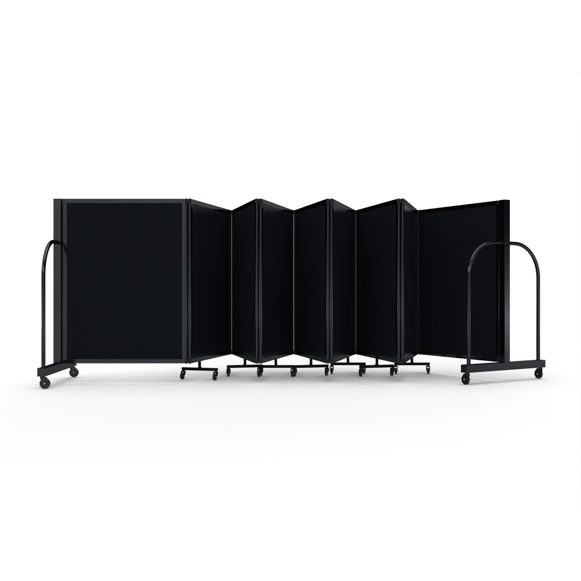 Screenflex Full Motion Divider, 4' x 25'1", Black Frame, Coal Vinyl