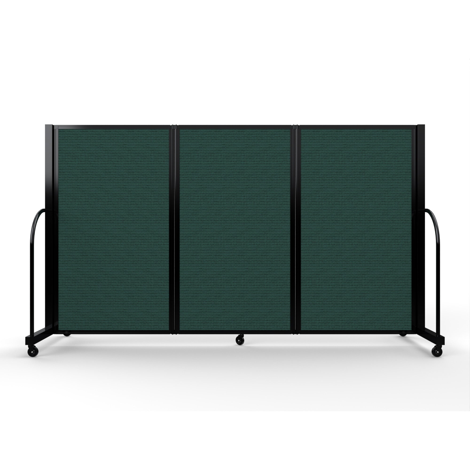 Screenflex Full Motion Divider, 5' x 8'7", Black Frame, Mallard