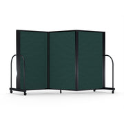 Screenflex Full Motion Divider, 5' x 8'7", Black Frame, Mallard