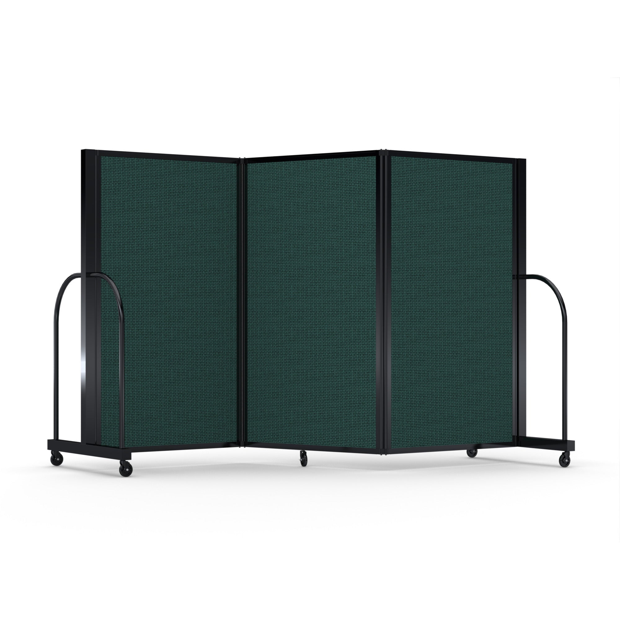 Screenflex Full Motion Divider, 5' x 8'7", Black Frame, Mallard