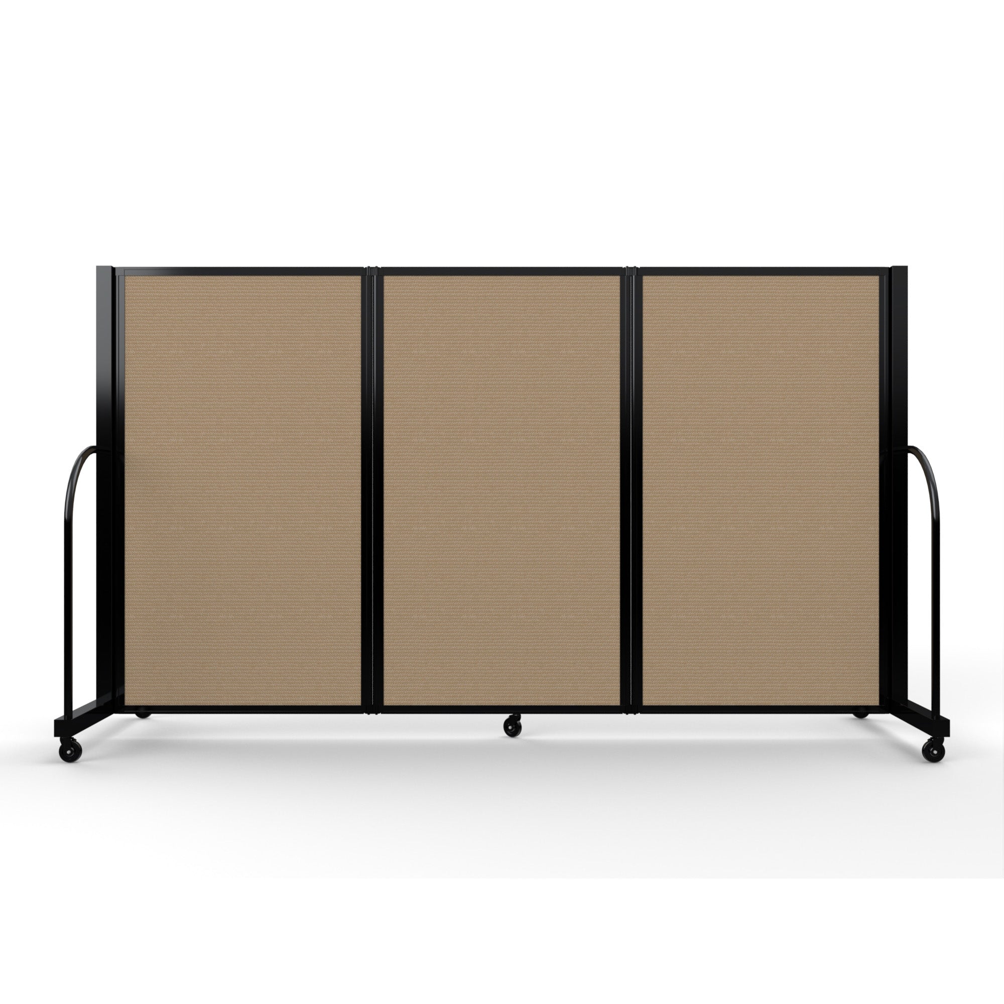 Screenflex Full Motion Divider, 5' x 8'7", Black Frame, Desert