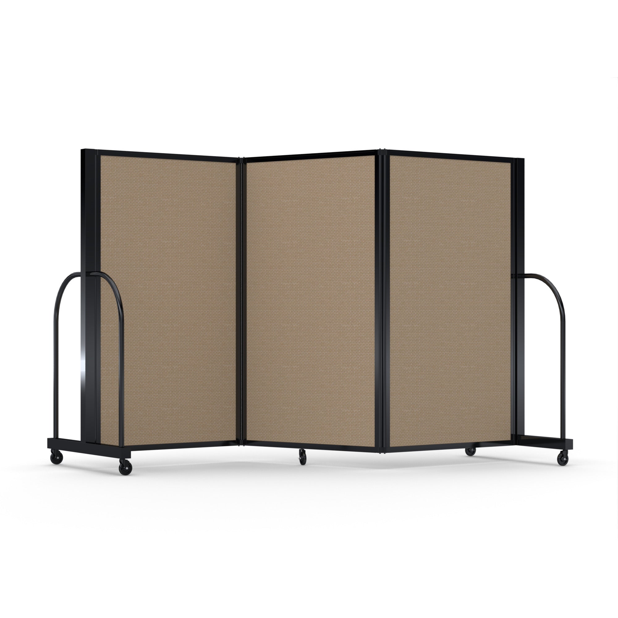 Screenflex Full Motion Divider, 5' x 8'7", Black Frame, Desert