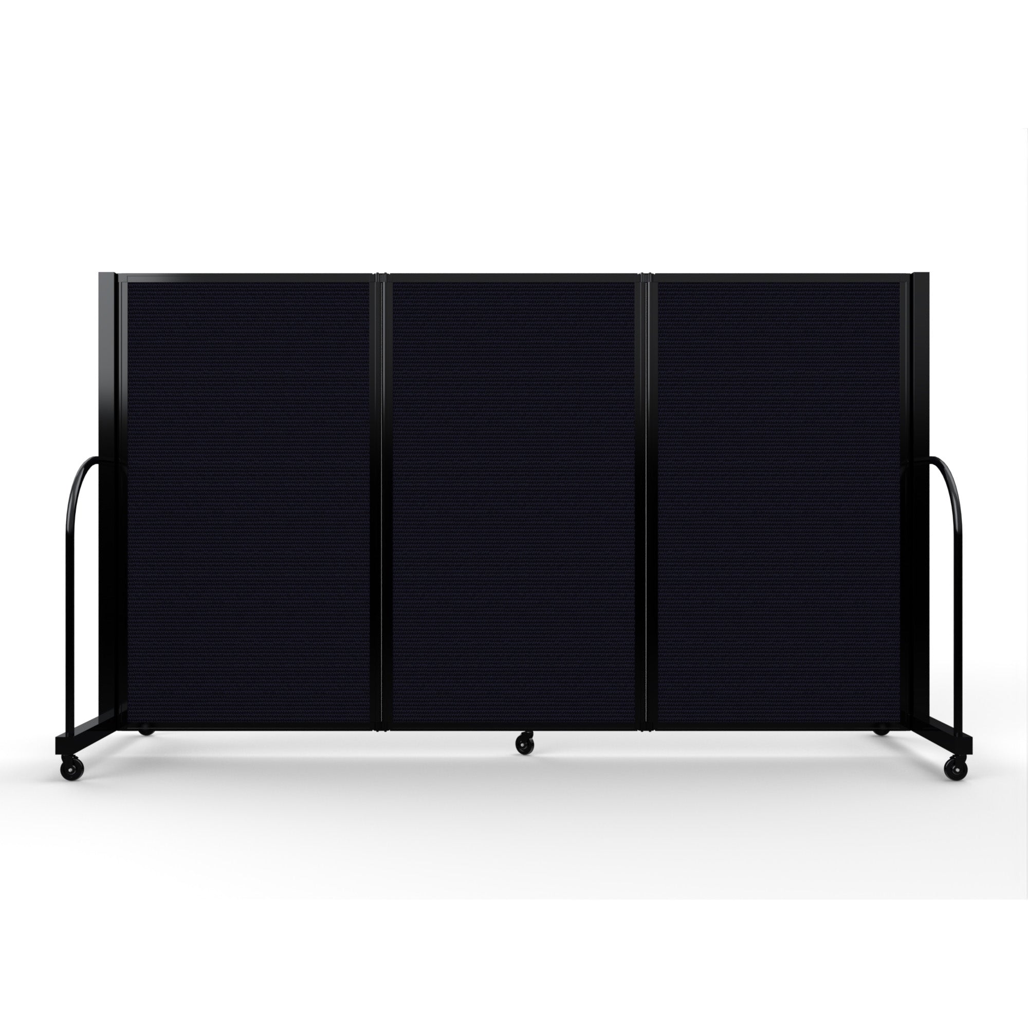Screenflex Full Motion Divider, 5' x 8'7", Black Frame, Black