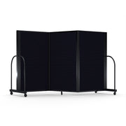 Screenflex Full Motion Divider, 5' x 8'7", Black Frame, Black