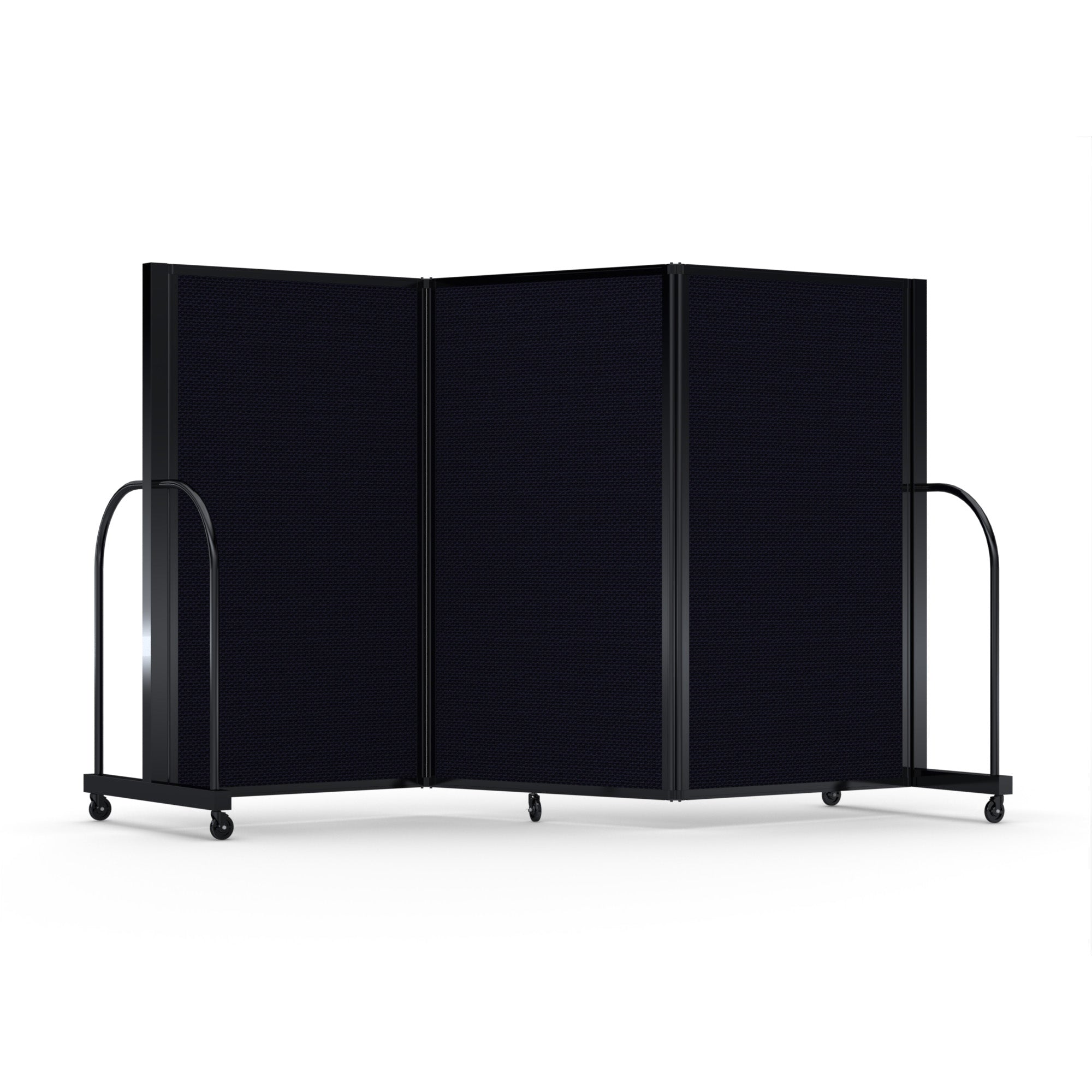 Screenflex Full Motion Divider, 5' x 8'7", Black Frame, Black