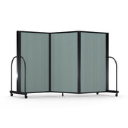 Screenflex Full Motion Divider, 5' x 8'7", Black Frame, Sea Green