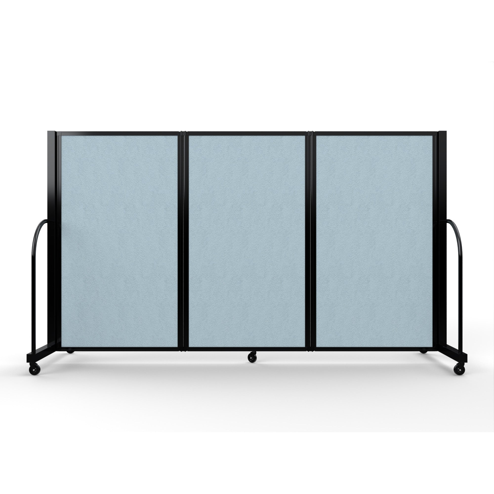 Screenflex Full Motion Divider, 5' x 8'7", Black Frame, Blue Tide Vinyl
