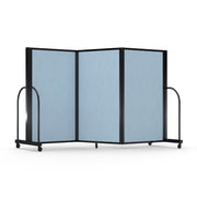 Screenflex Full Motion Divider, 5' x 8'7", Black Frame, Blue Tide Vinyl