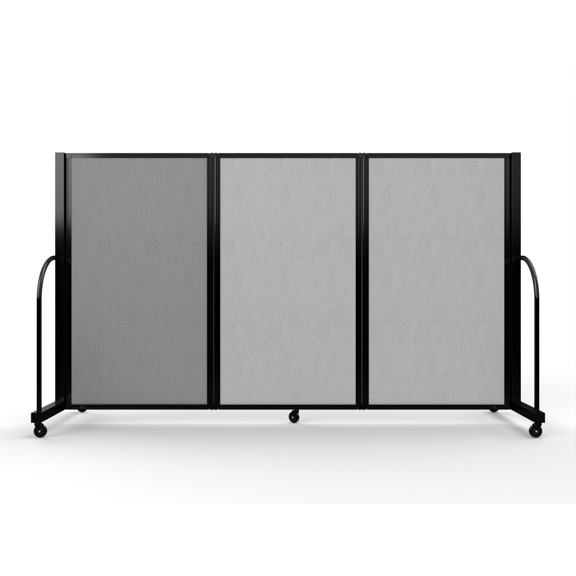 Screenflex Full Motion Divider, 5' x 8'7", Black Frame, Granite Vinyl
