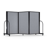 Screenflex Full Motion Divider, 5' x 8'7", Black Frame, Granite Vinyl