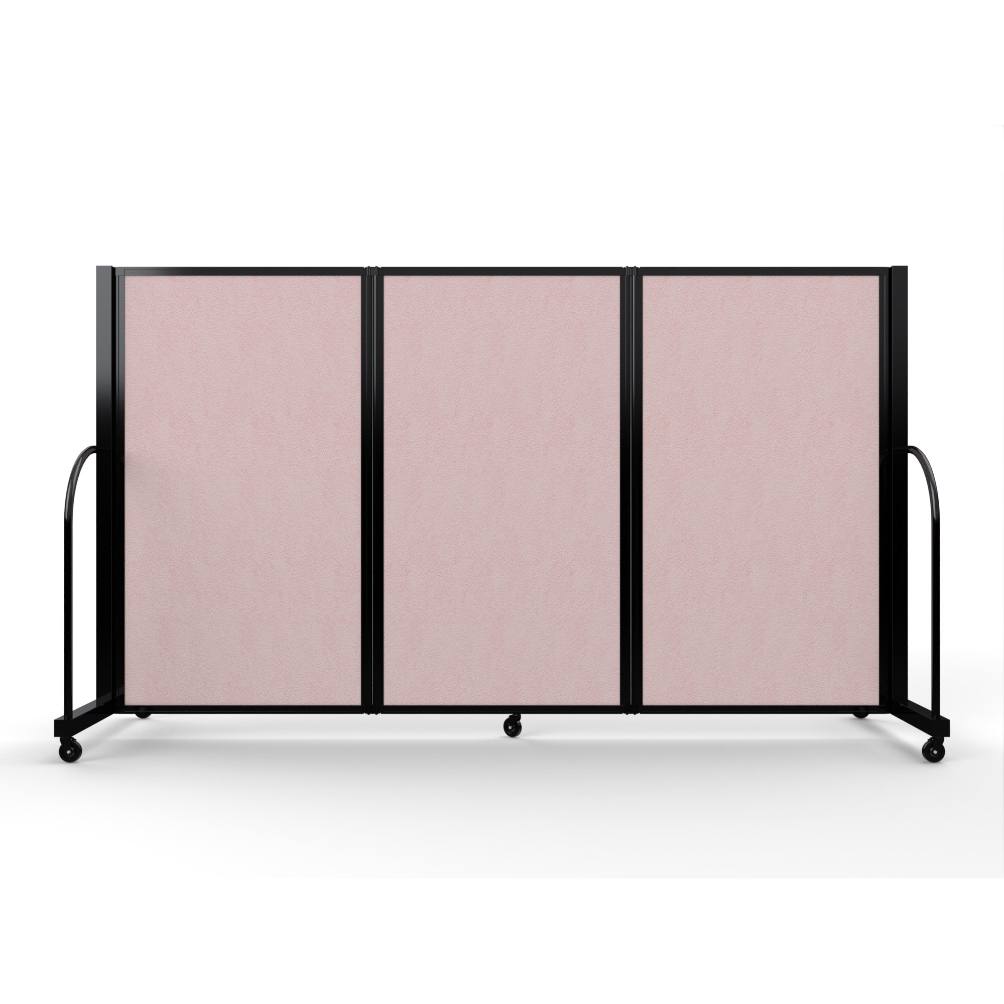 Screenflex Full Motion Divider, 5' x 8'7", Black Frame, Raspberry Mist Vinyl