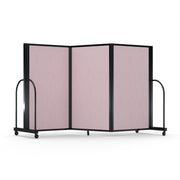 Screenflex Full Motion Divider, 5' x 8'7", Black Frame, Raspberry Mist Vinyl