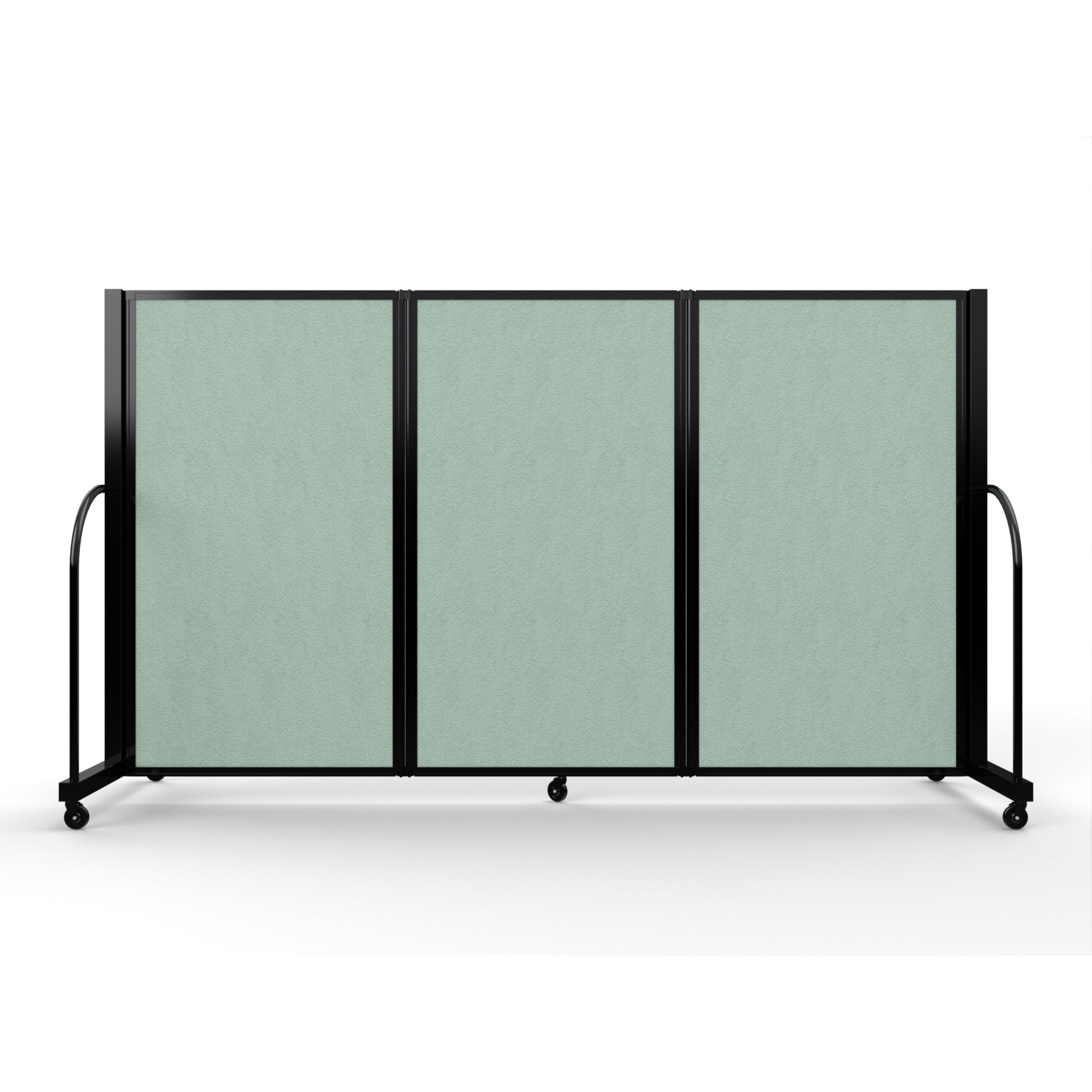 Screenflex Full Motion Divider, 5' x 8'7", Black Frame, Mint Vinyl