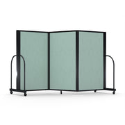 Screenflex Full Motion Divider, 5' x 8'7", Black Frame, Mint Vinyl